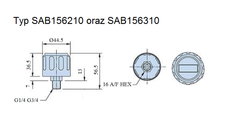 filtry wlewowe z odpowietrzeniem typ SAB156210 oraz SAB 156310